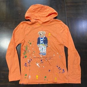 Ralph Lauren Polo Bear Boys Hoodie Long Sleeve Shirt  Size L(14–16)